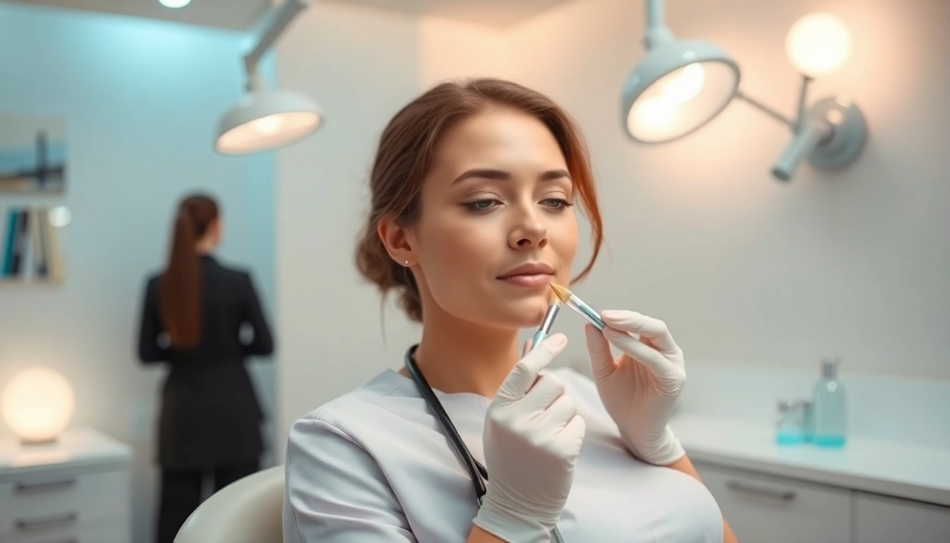 Administering Botox Behandlung in a tranquil clinic setting with expert care.