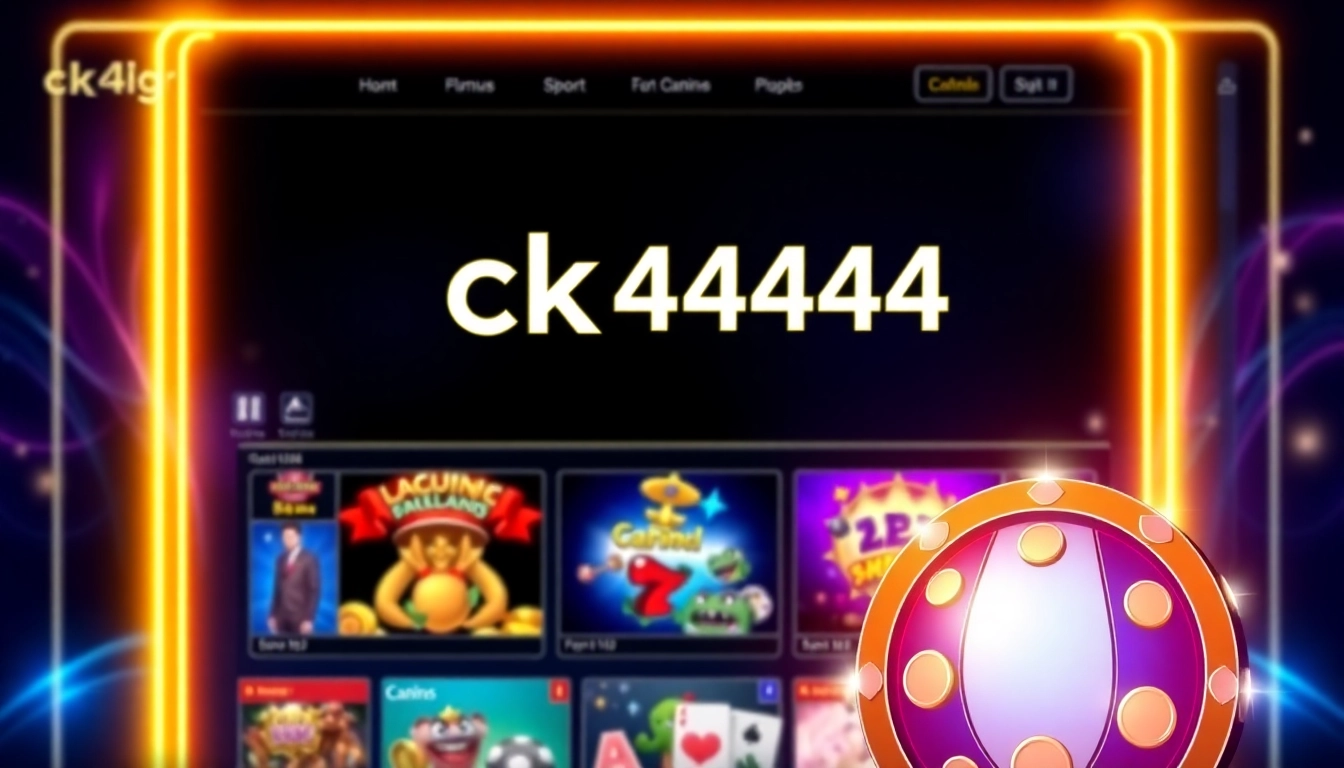 Engaging ck4444 online gaming platform with colorful slots, lively dealer tables, and bold branding attracting players seeking reliable entertainment.
