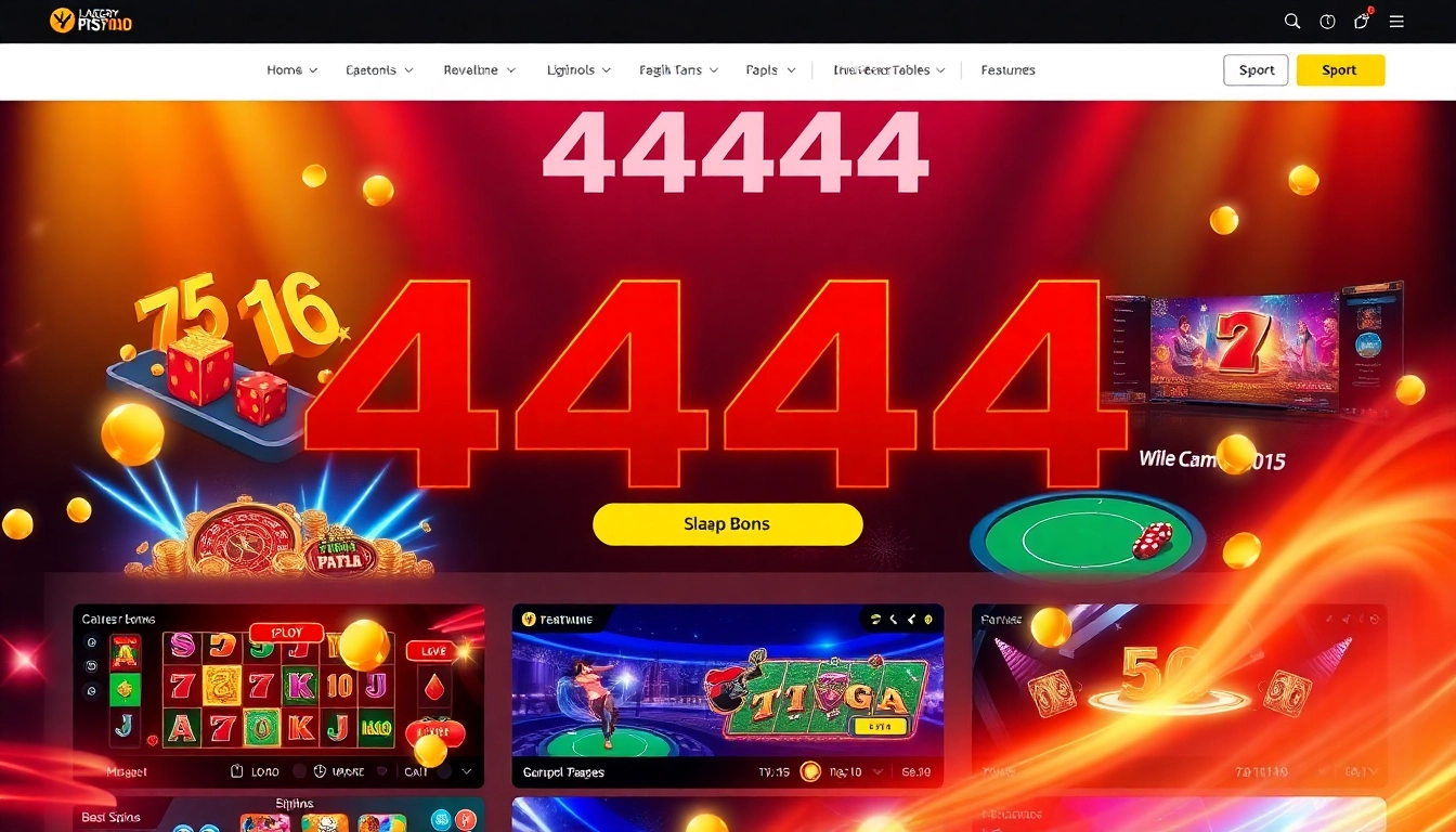 Engaging visual of ck4444’s online casino interface highlighting slots, live dealer games, and sports betting for Bangladeshi gamers.