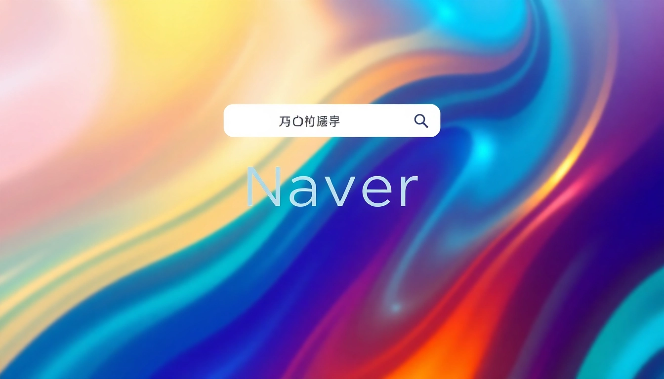 Naver's comprehensive online platform with early morning Seoul cityscape, illustrating search and digital services in action.
