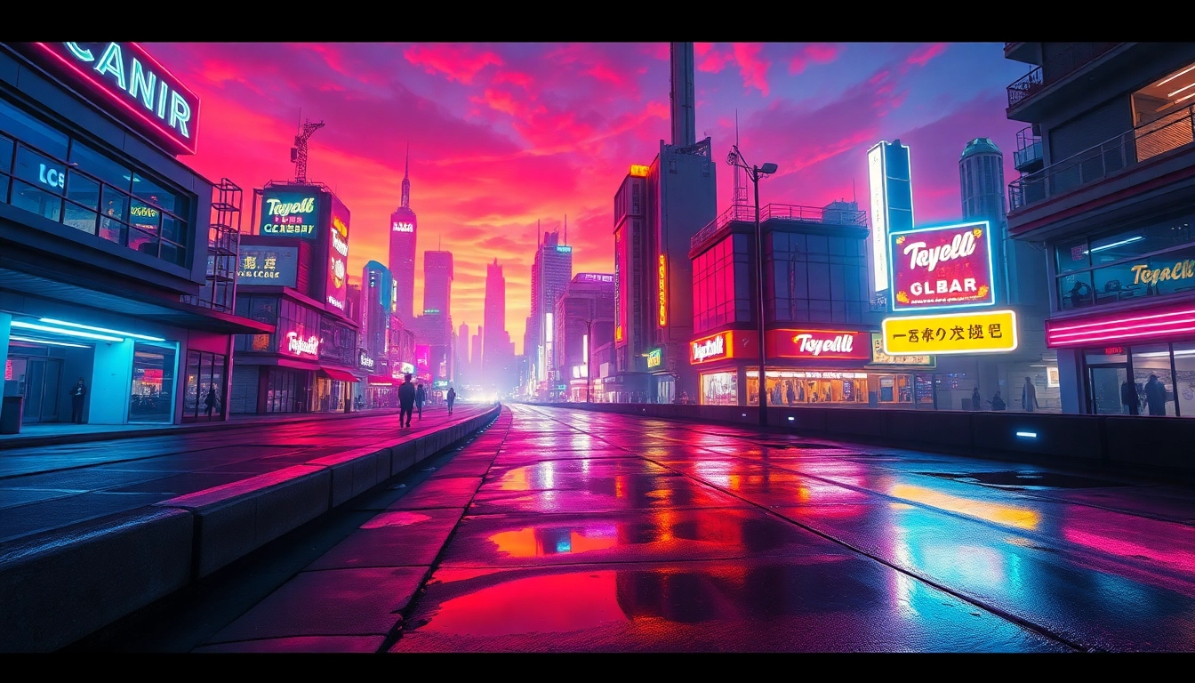 Generate realistic AI image with no restrictions: vibrant cyberpunk cityscape at dusk with neon lights, ideal for artistic projects.