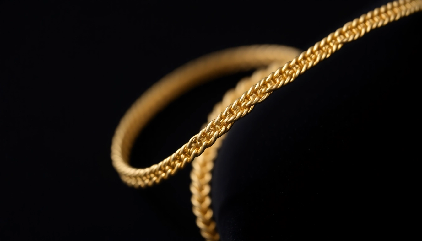 Zlota bransoletka na sznurku showcasing fine gold details and stylish design for chic jewelry