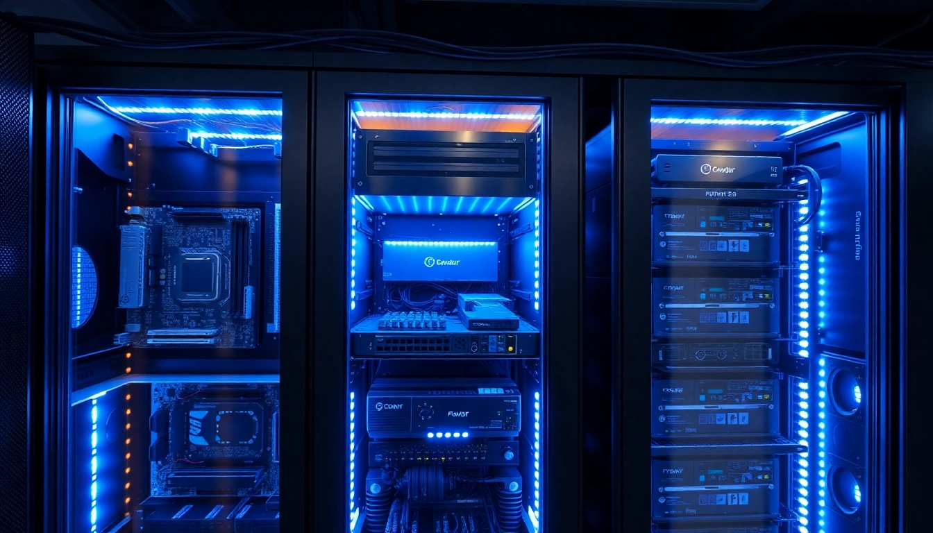 Componento server being assembled inside a high-tech data center for optimal performance and