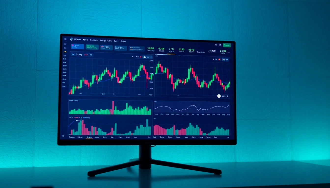 Trading view platform showcasing detailed market charts with real-time data and analysis tools
